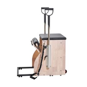Pilates Chair, Split-Pedal Stability Combo Chairs with Handles, Rubber Wood Frame Yoga Fitness Trainer, Exercise Reformer Pilates Chair, Split-Pedal Stability Combo Chairs with Handles, Rubber Wood Frame Yoga Fitness Trainer, Exercise Reformer